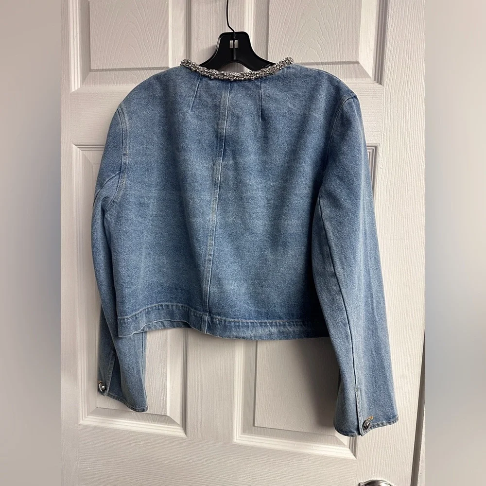 Erzelia Rhinestone Denim Jacket - Picture 5 of 7